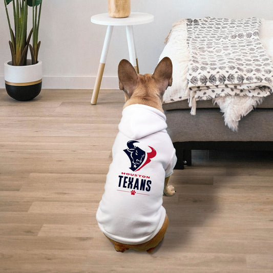 Texans Football Fleece-Lined Dog Pet Sweatshirt Hoodie — Small Breed