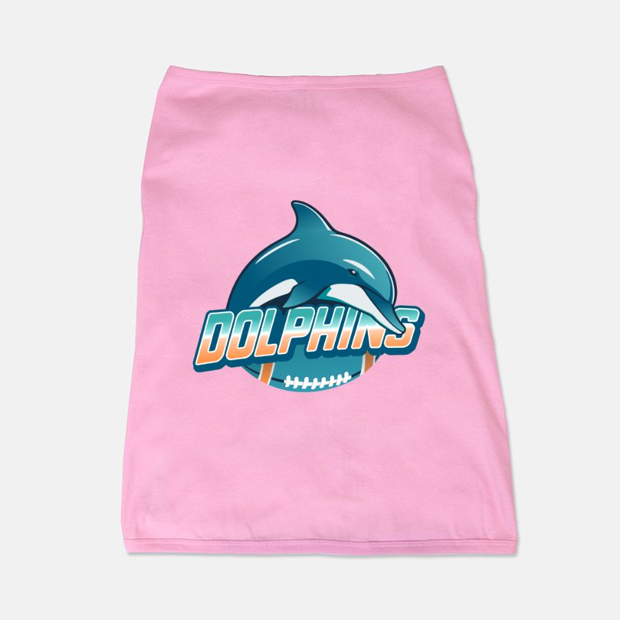 Dolphins Football Dog Cat Pet T-Shirt Vest Tank Top