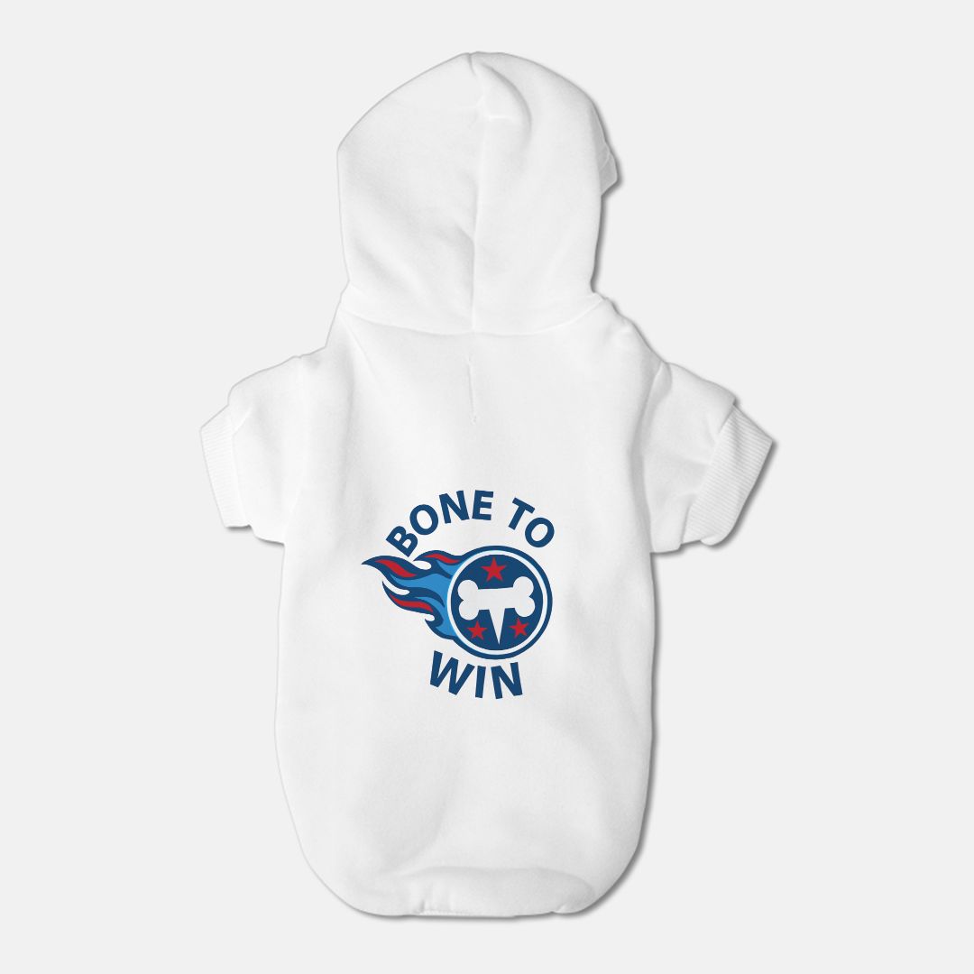 Titans Football Dog Cat Pet Fleece-Lined Sweatshirt Hoodie - Small Breed