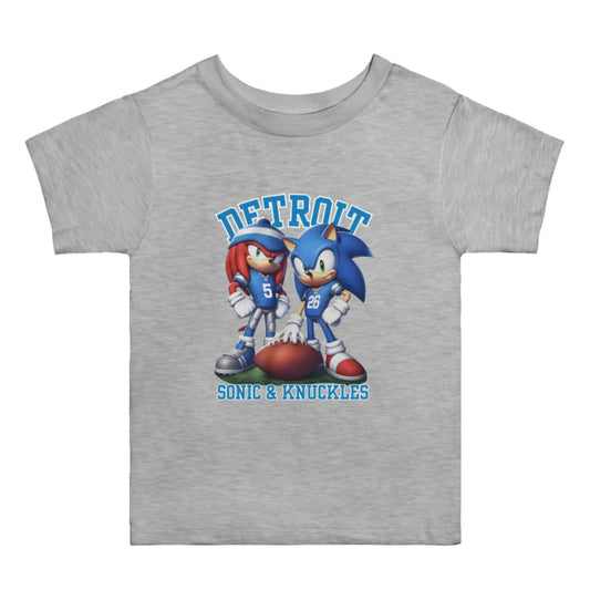 Detroit Football Sonic & Knuckles Bella Canvas Toddler Tee 2T-5T