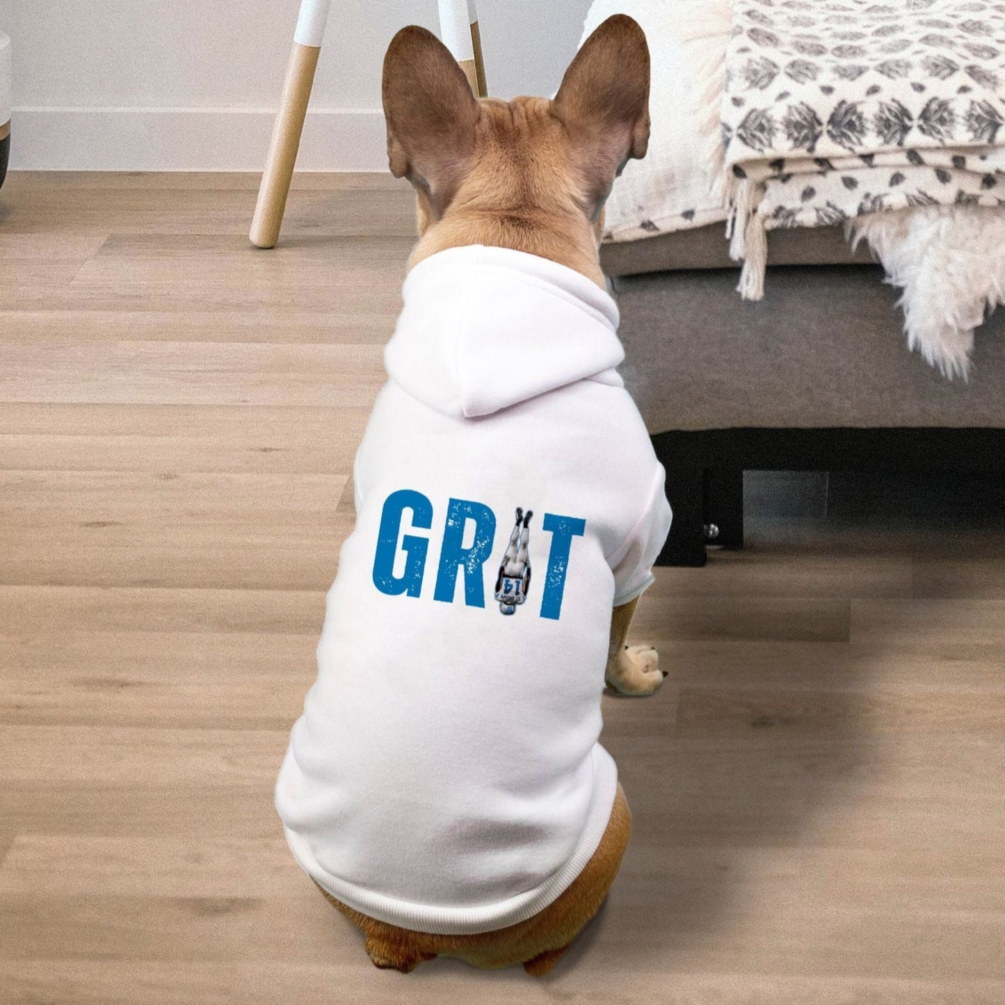 Lions Football Amon-Ra St Brown Premium Cotton Fleece-Lined Pet Sweatshirt Hoodie β Small Breed