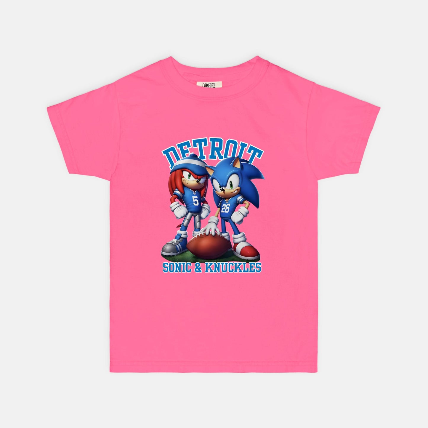 Sonic + Knuckles Lions Football Comfort Colors Youth Tee S-XL