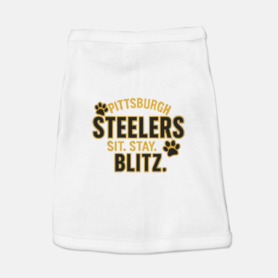 Steelers Football Dog Cat Pet Vest T-shirt Tank Top