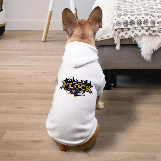 Ravens Flock - Football Dog Pet Fleece-Lined Sweatshirt Hoodie — Small Breed