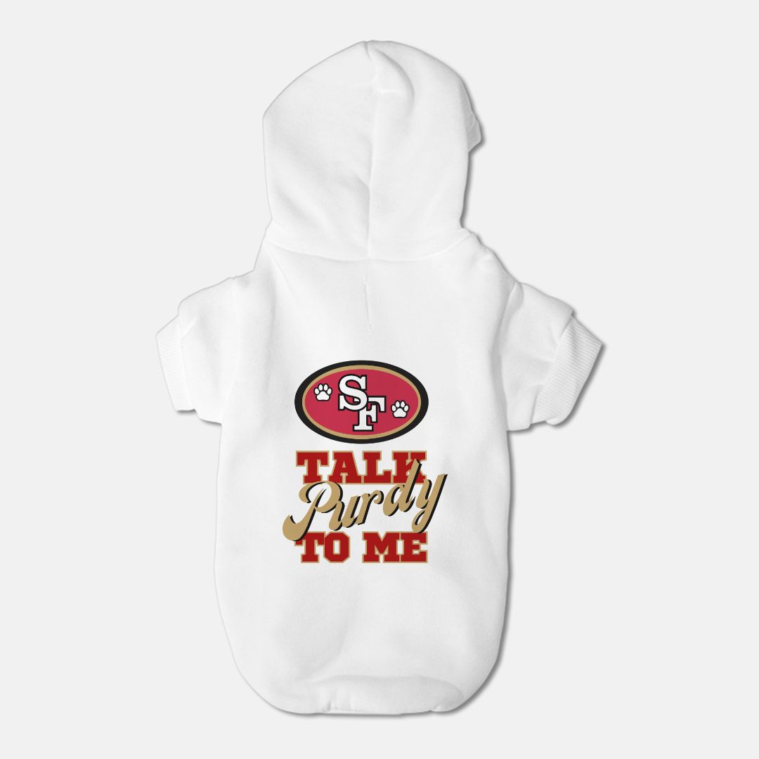 49ers Football Dog Pet Fleece-Lined Sweatshirt Hoodie — Small Breed
