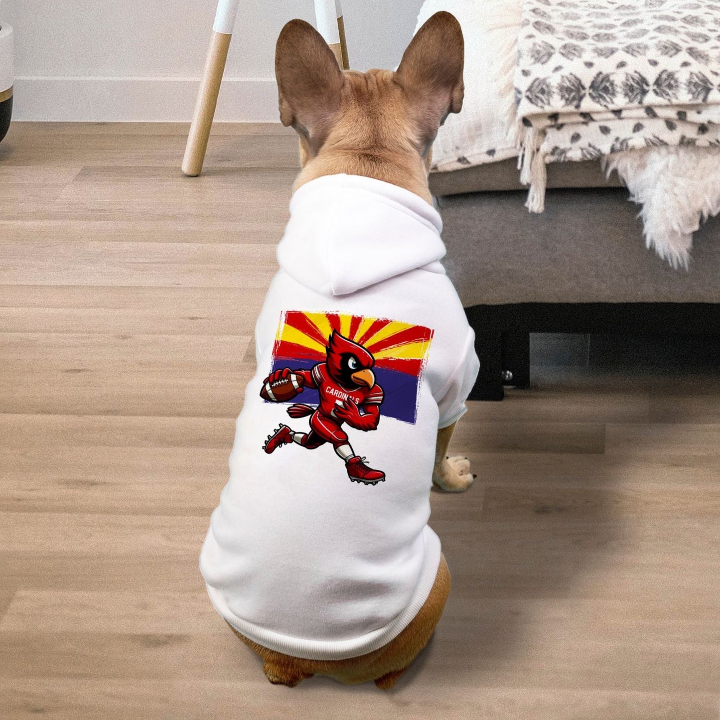 Cardinals Football Dog Pet Fleece-Lined Sweatshirt Hoodie β Small Breed