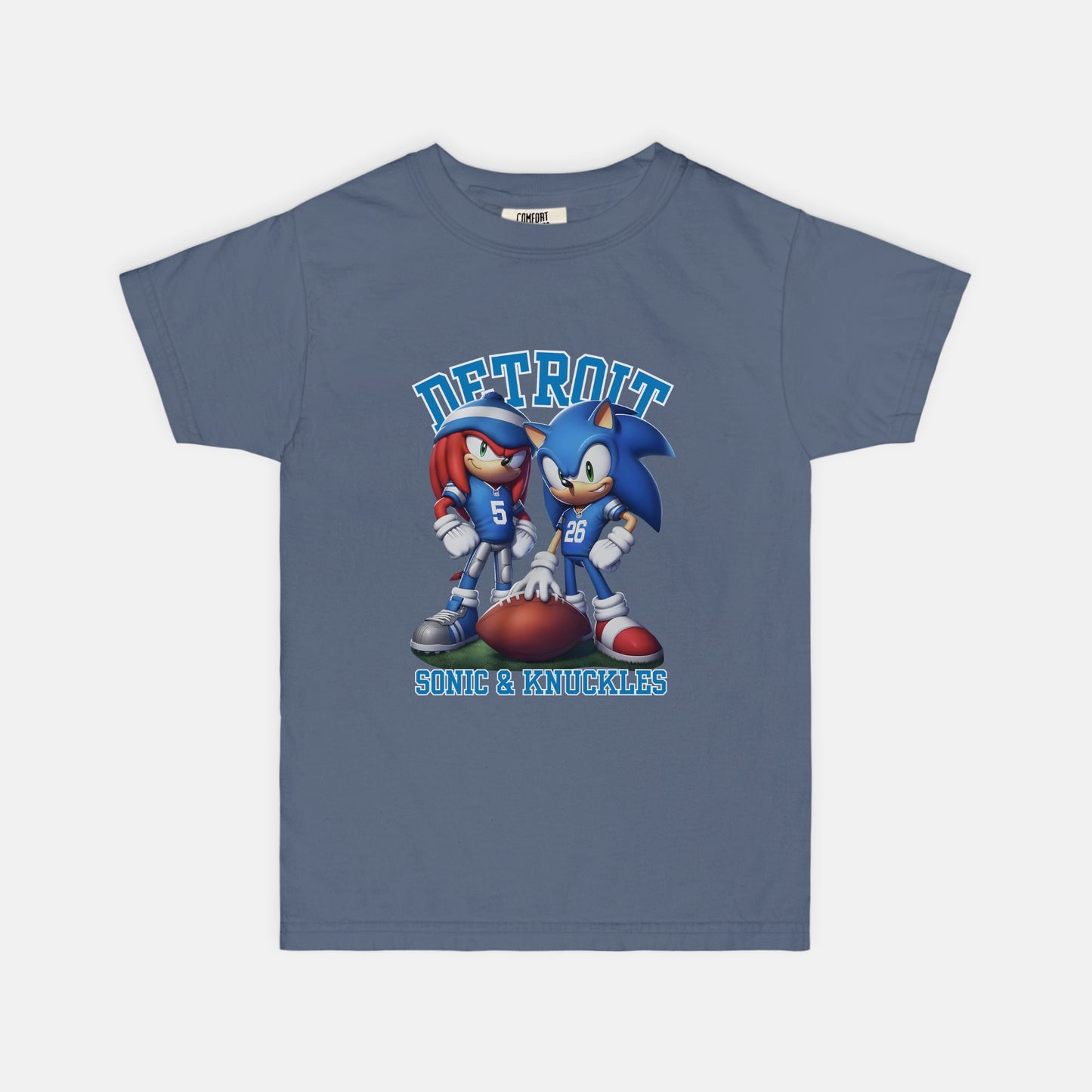 Sonic + Knuckles Lions Football Comfort Colors Youth Tee S-XL