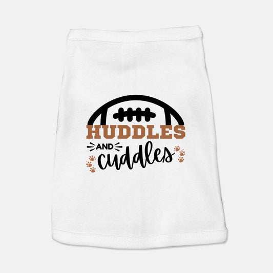 Football Huddles and Cuddles Dog Cat Pet T-shirt Vest Tank Top