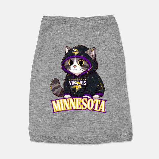 Vikings Football Dog Cat Pet T-Shirt Vest Tank Top