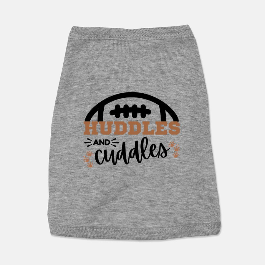 Football Huddles and Cuddles Dog Cat Pet T-shirt Vest Tank Top