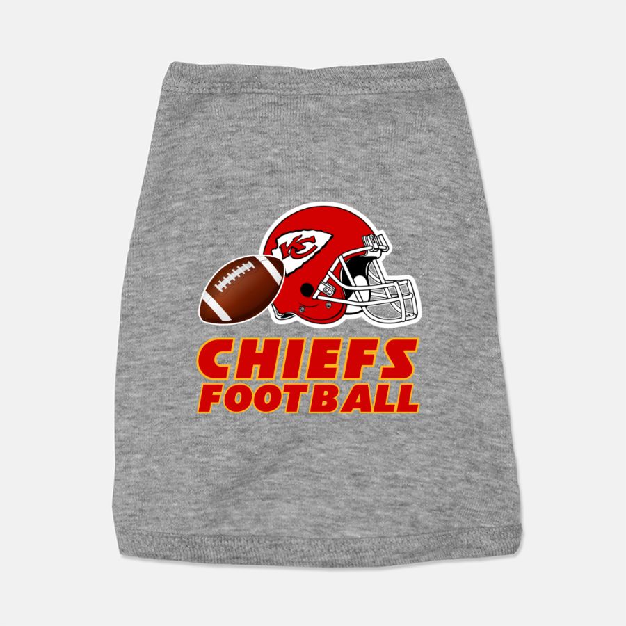 Chiefs Football Dog Cat Pet T-Shirt Vest Tank Top