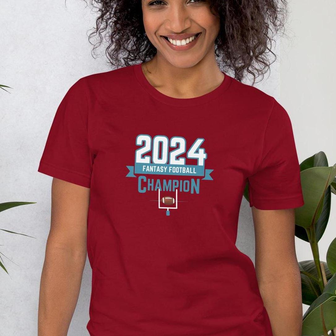 Unisex Fantasy Football Champion 2024 T-shirt Reg, Big + Plus Sizes