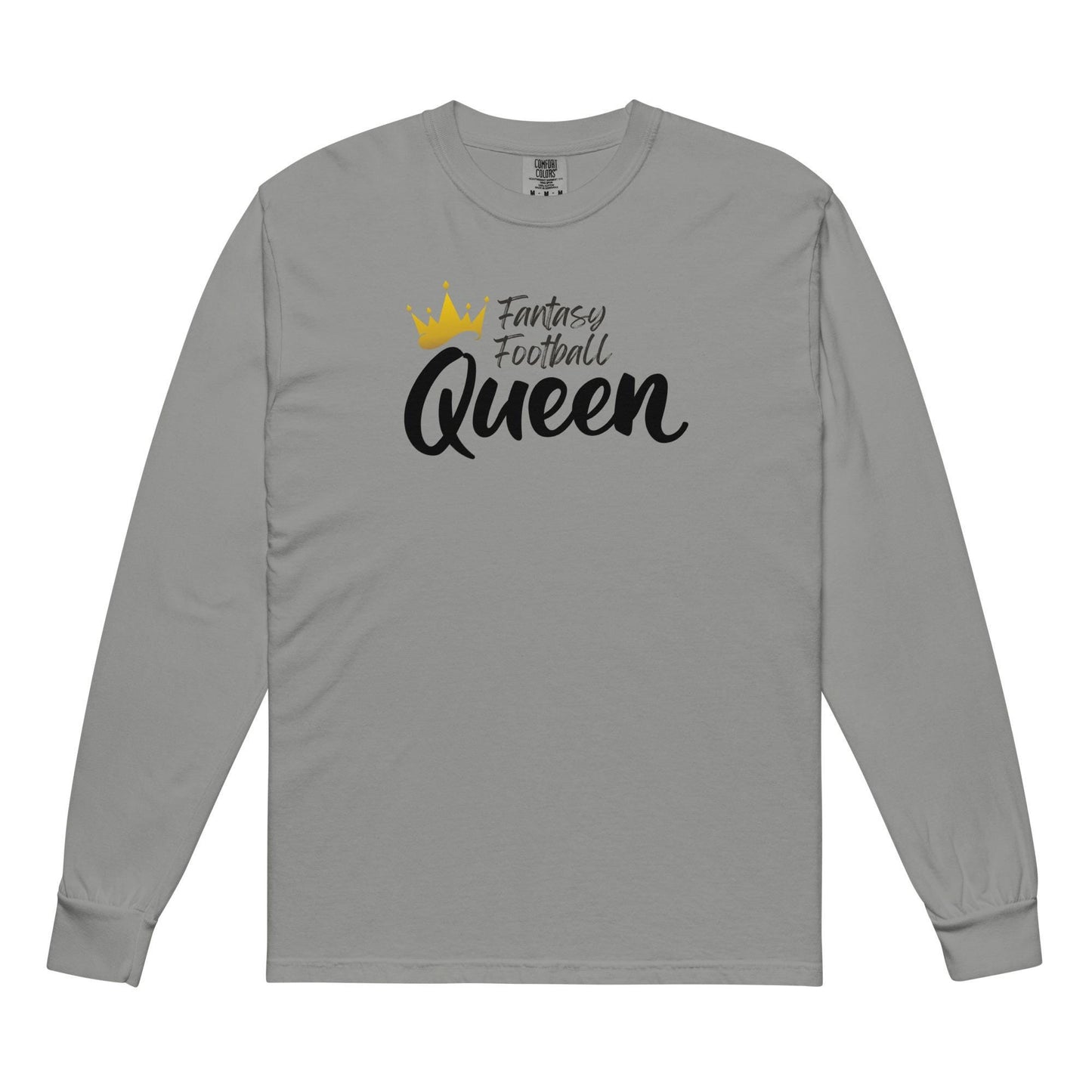 Fantasy Football Queen Unisex Garment-dyed Heavyweight Long-sleeve Shirt Reg + Plus Size
