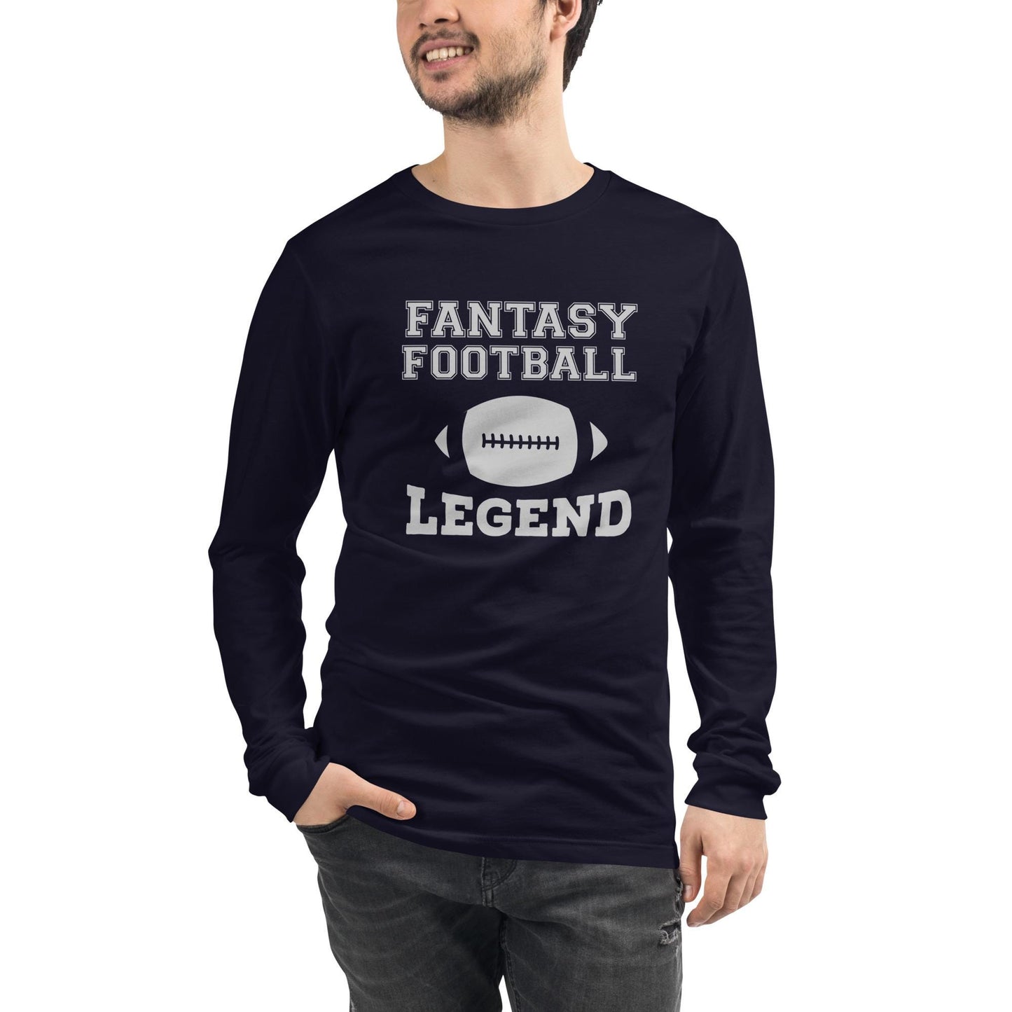 Fantasy Football Legend Unisex Long Sleeve Tee Reg, Big + Plus Sizes