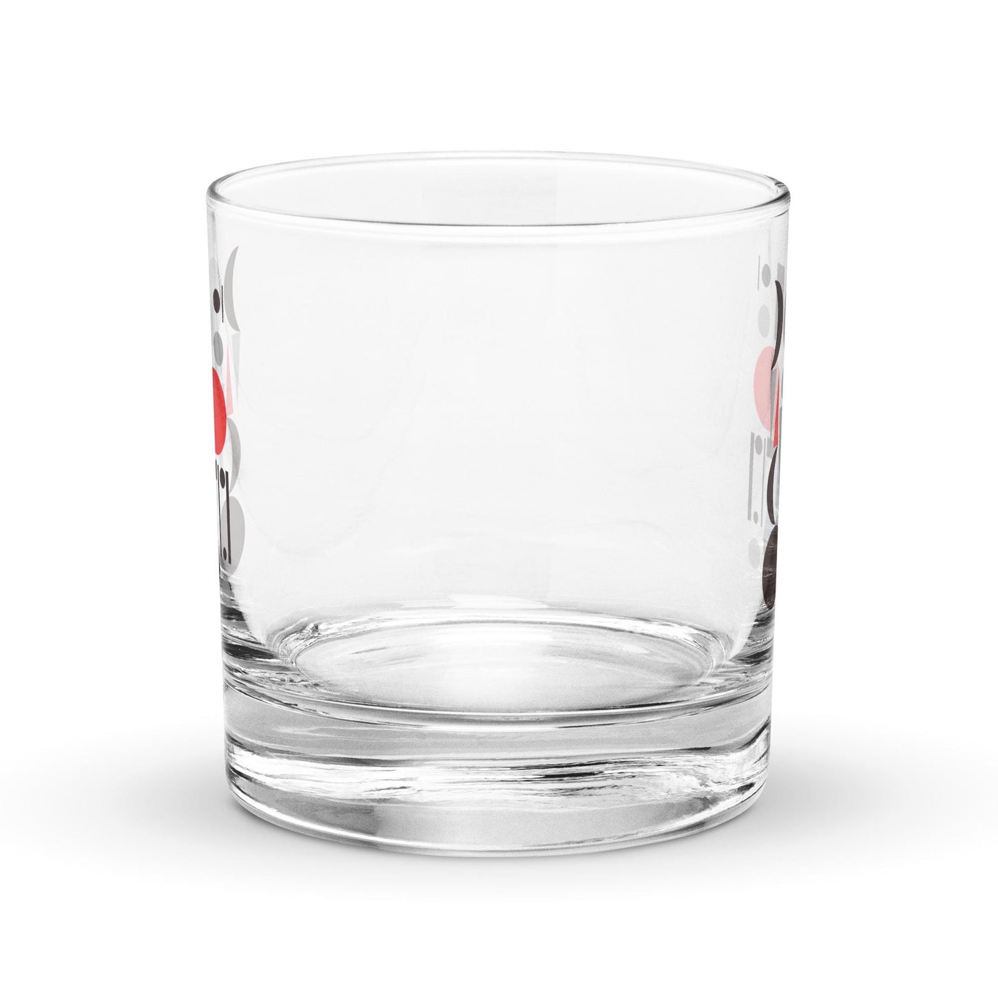 Geometric Cubist Pattern Retro Mid-Century Rocks Whiskey Cocktail Drinking Glass Tumbler