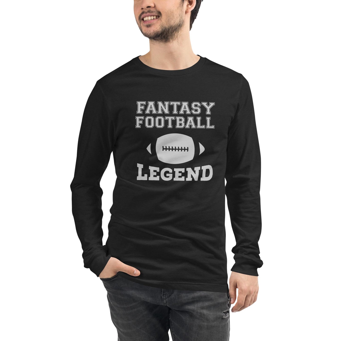 Fantasy Football Legend Unisex Long Sleeve Tee Reg, Big + Plus Sizes
