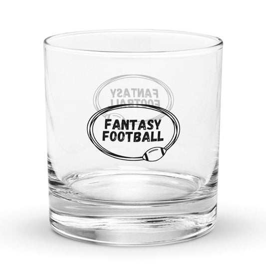 Fantasy Football Rocks Whiskey Cocktail Glass Tumbler