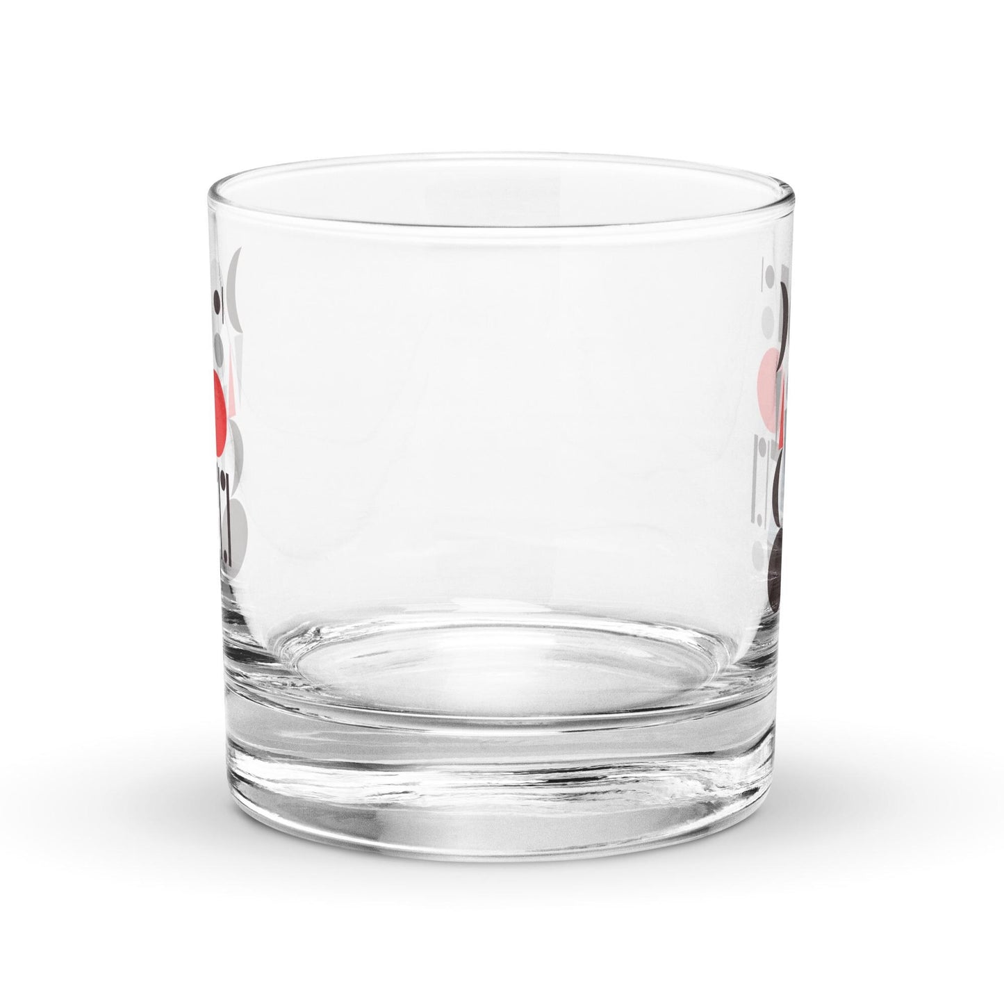 Geometric Cubist Pattern Retro Mid-Century Rocks Whiskey Cocktail Drinking Glass Tumbler