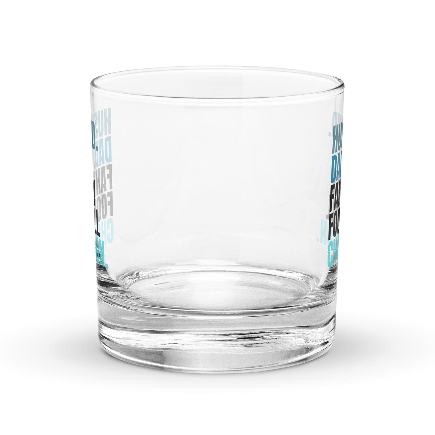Husband. Dad. Fantasy Football Champion. Rocks Low-Ball Whiskey Cocktail Glass Tumbler 10.5 oz.