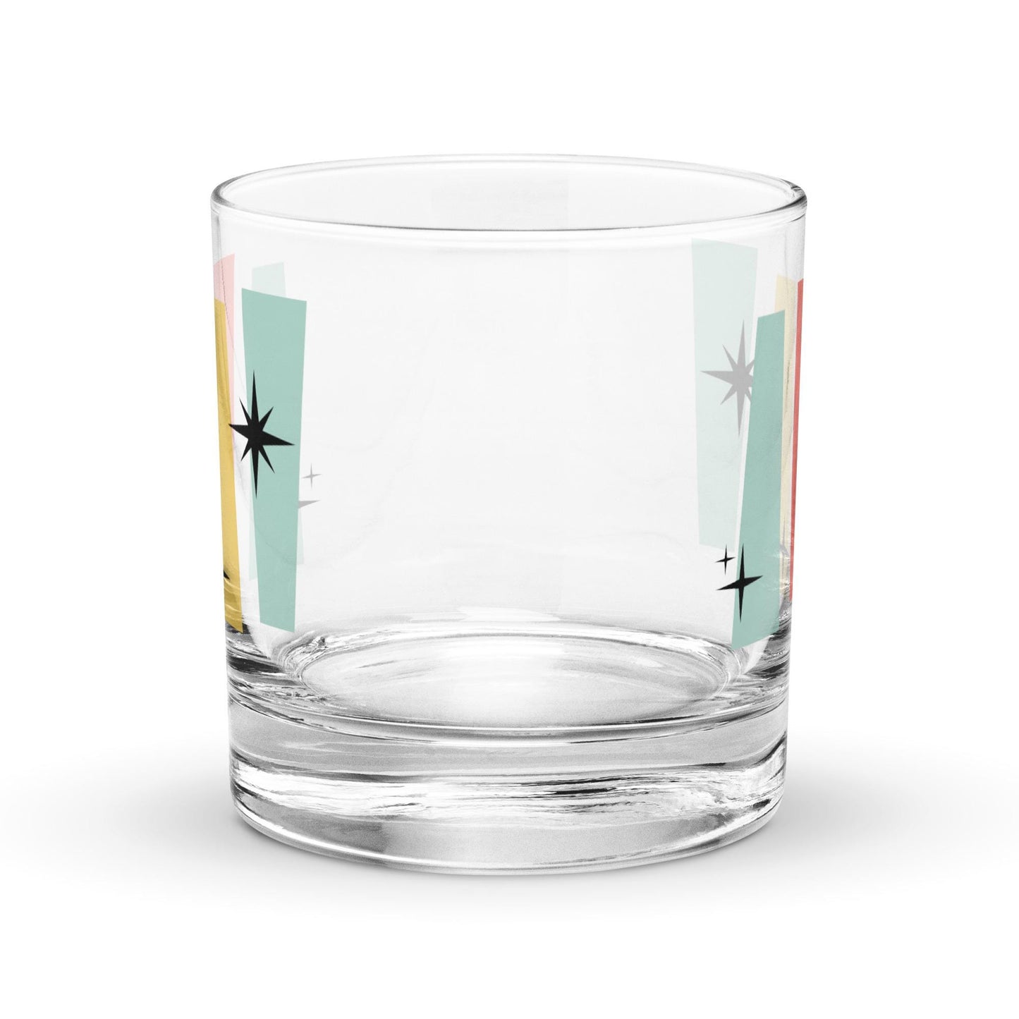 Mid Century Modern Retro Style Sputnik Rocks Whiskey Cocktail Drinking Glass Tumbler