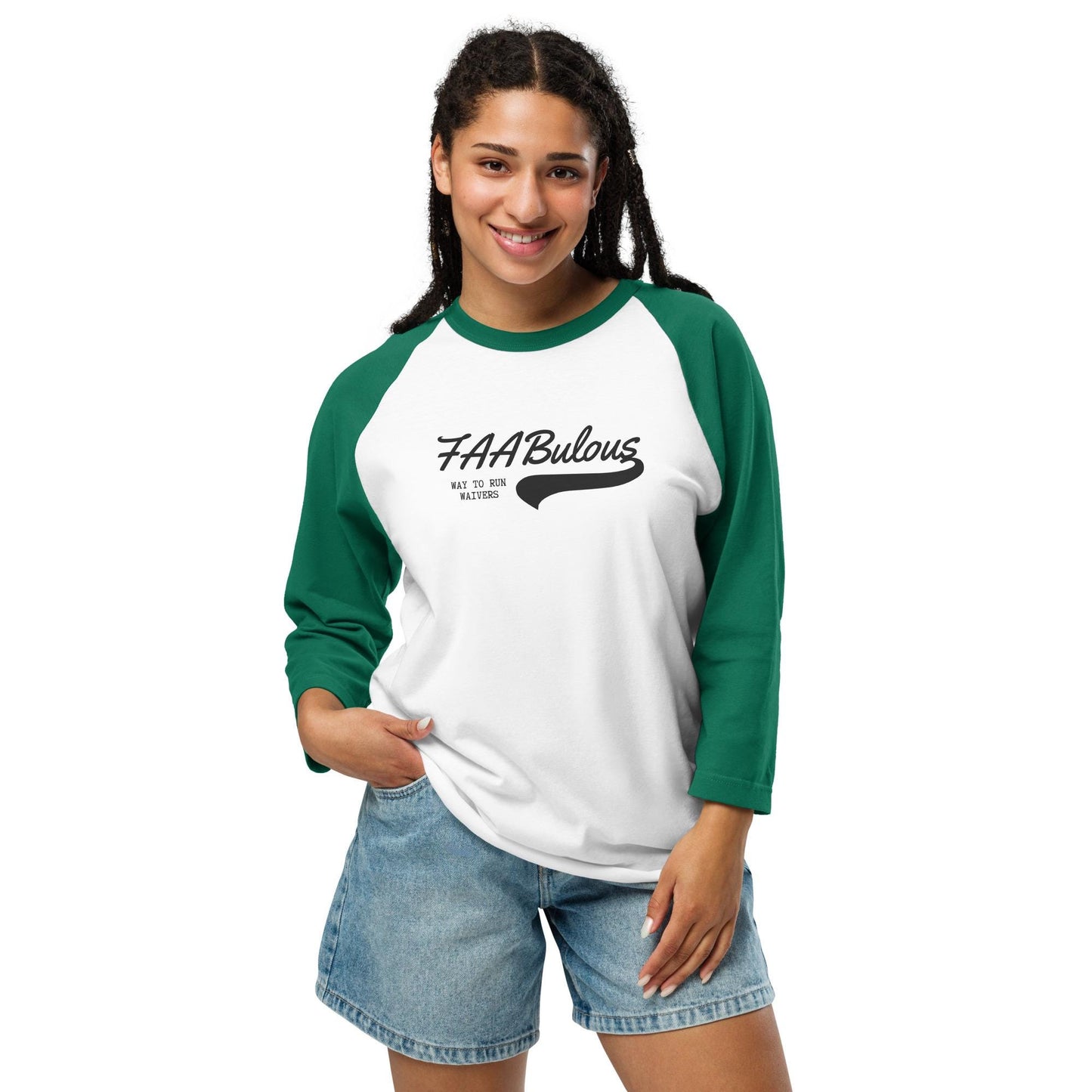 FAABulous Way to Do Waivers Fantasy Football 3/4 Sleeve Raglan Unisex T-shirt