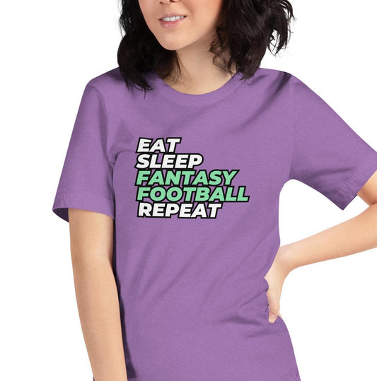 Funny Eat. Sleep. Fantasy Football. Repeat. Unisex T-shirt