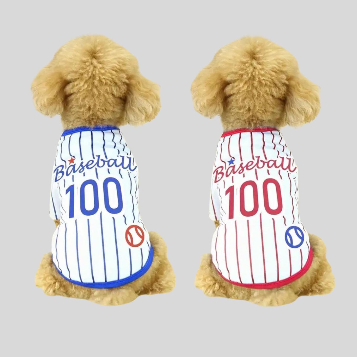 American Baseball Striped Sporty Mesh Dog Pet Jersey Vest Top
