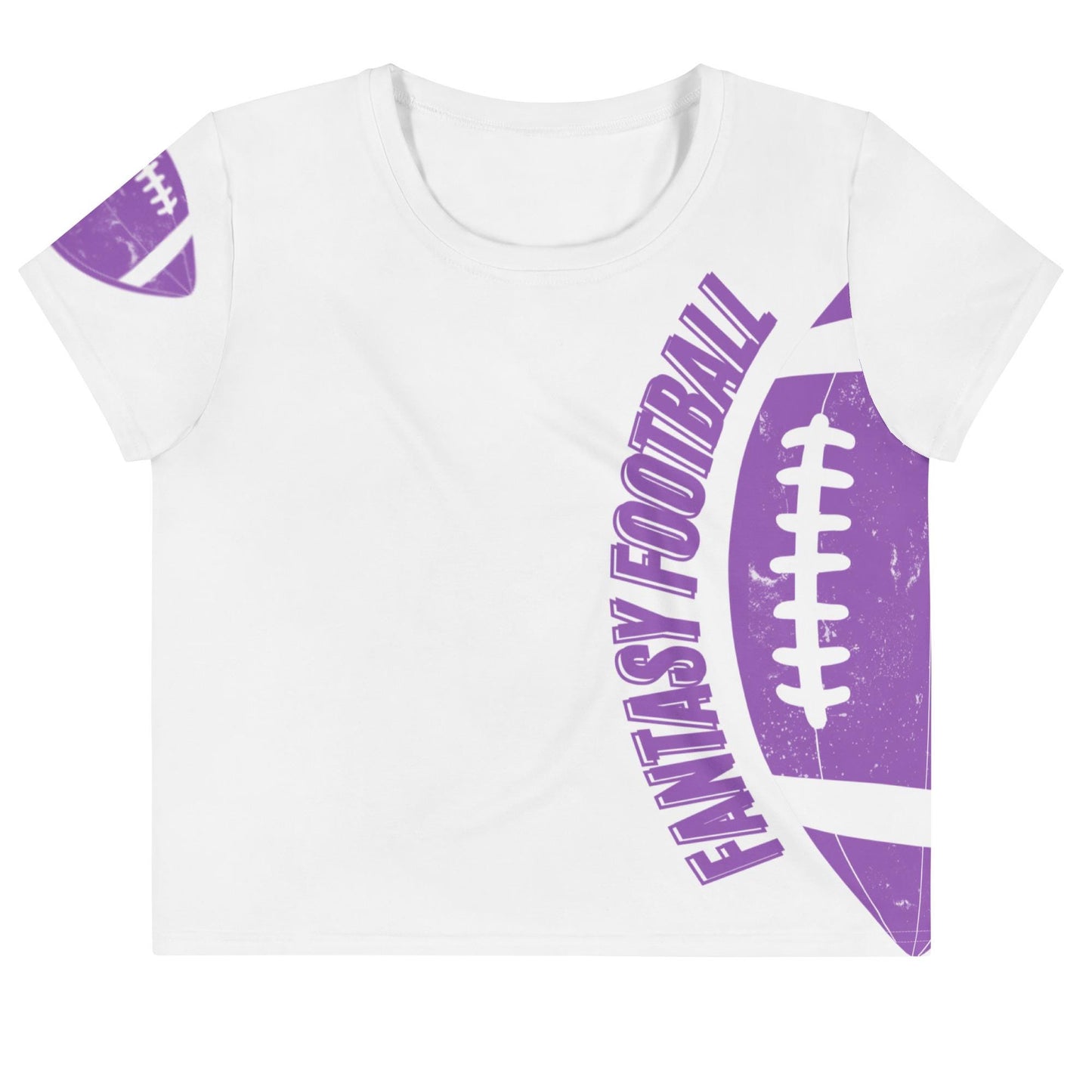 Fantasy Football Novelty Crop Tee All-Over Print T-Shirt - Original Design