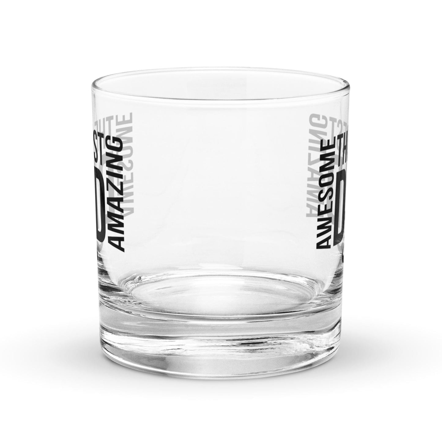 Best Dad - Awesome Amazing - Father's Day, Birthday Rocks Whiskey Cocktail Glass Tumbler