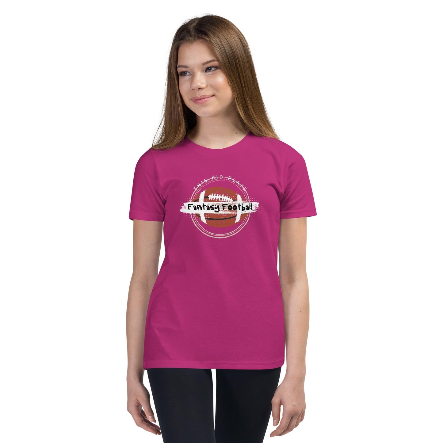 This Kid Plays Fantasy Football Youth Short Sleeve T-Shirt