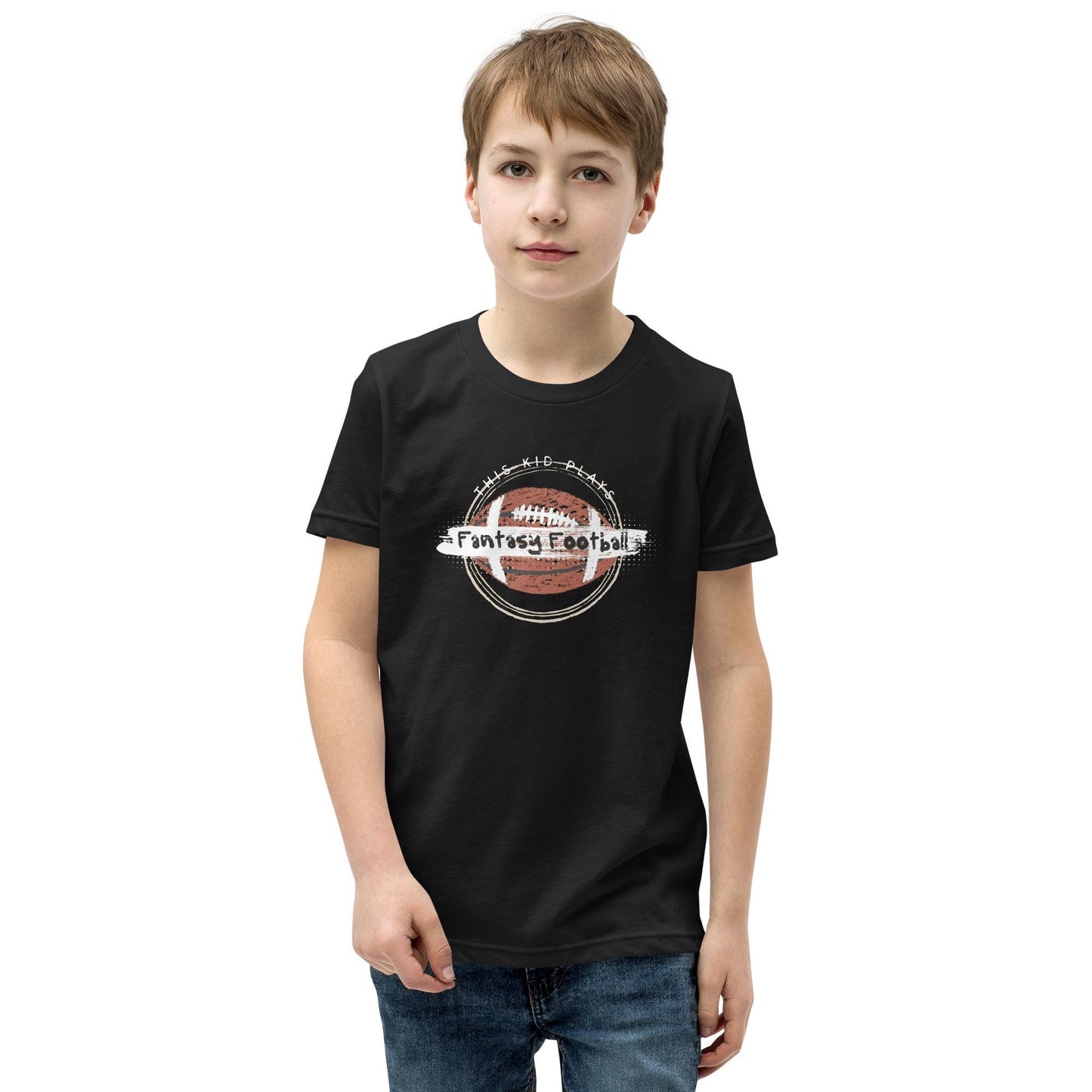 This Kid Plays Fantasy Football Youth Short Sleeve T-Shirt