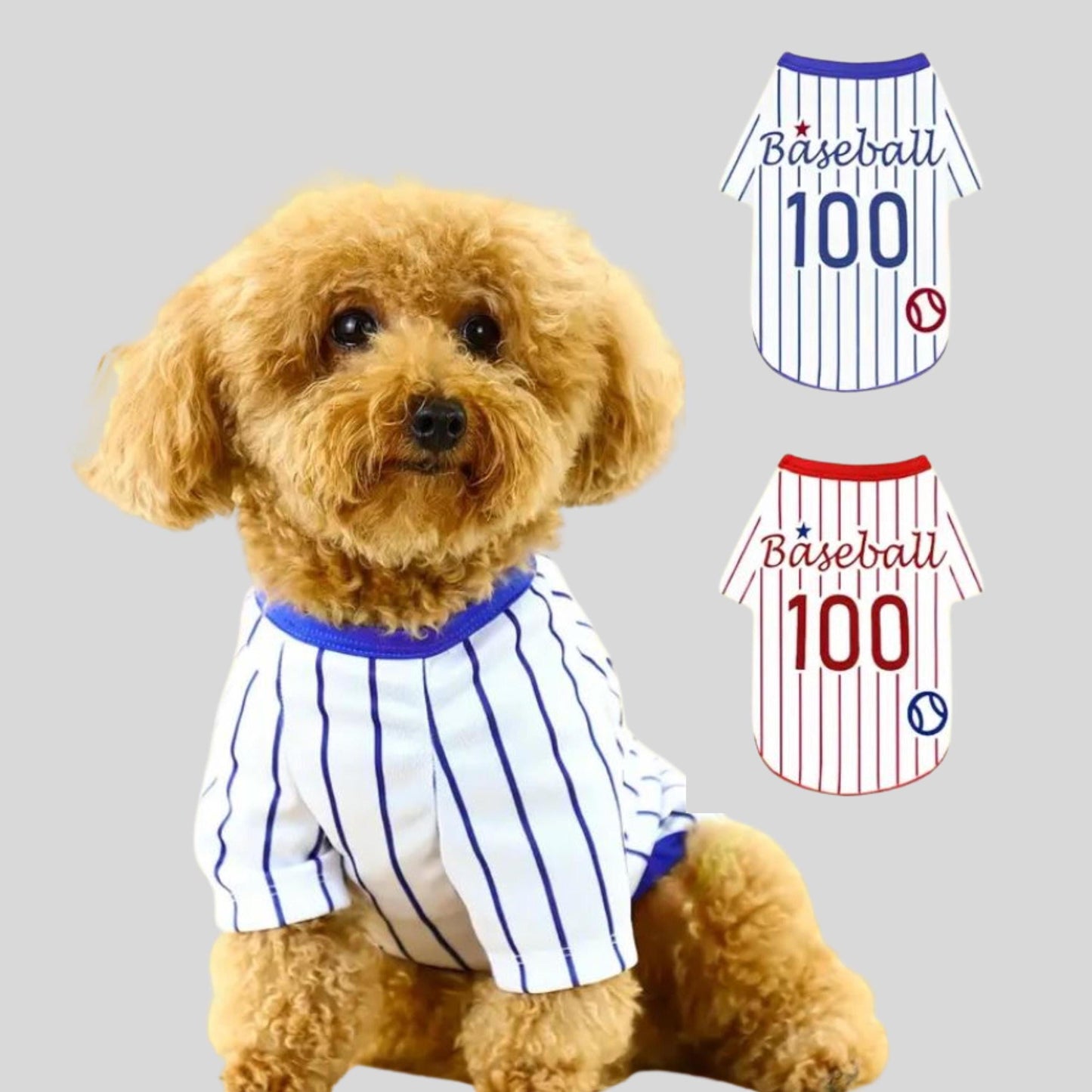 American Baseball Striped Sporty Mesh Dog Pet Jersey Vest Top