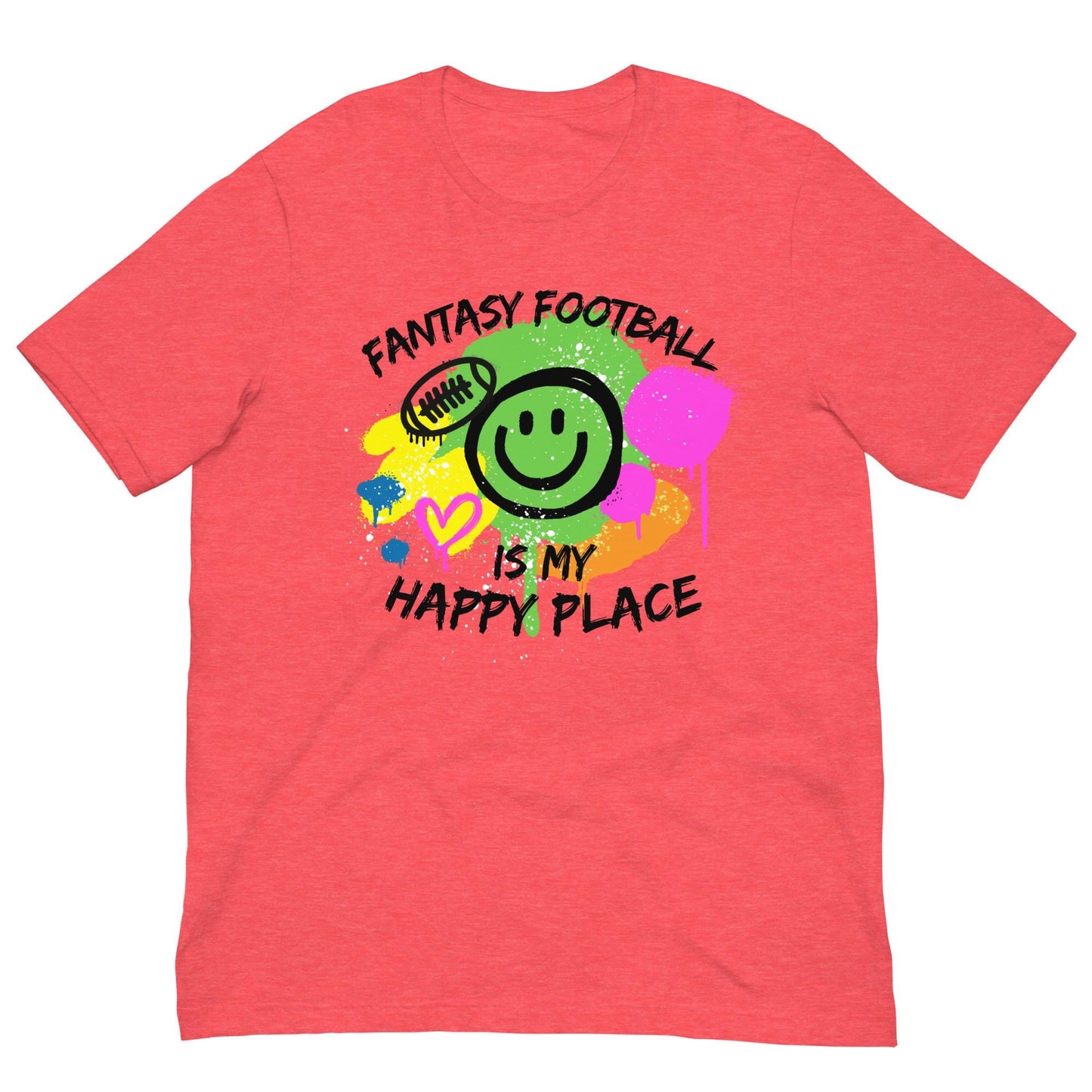 Fantasy Football is My Happy Place Abstract Grafitti Unisex T-shirt