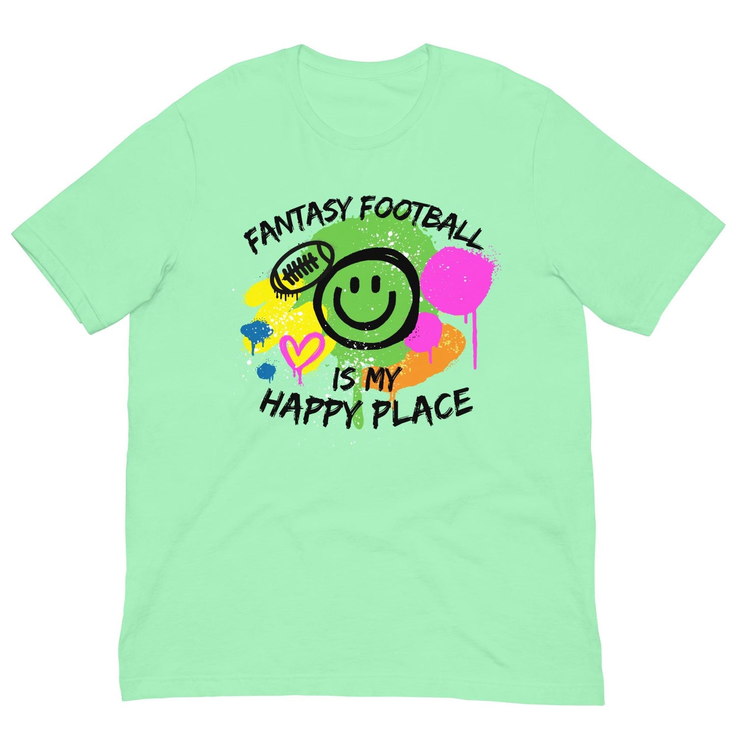 Fantasy Football is My Happy Place Abstract Grafitti Unisex T-shirt