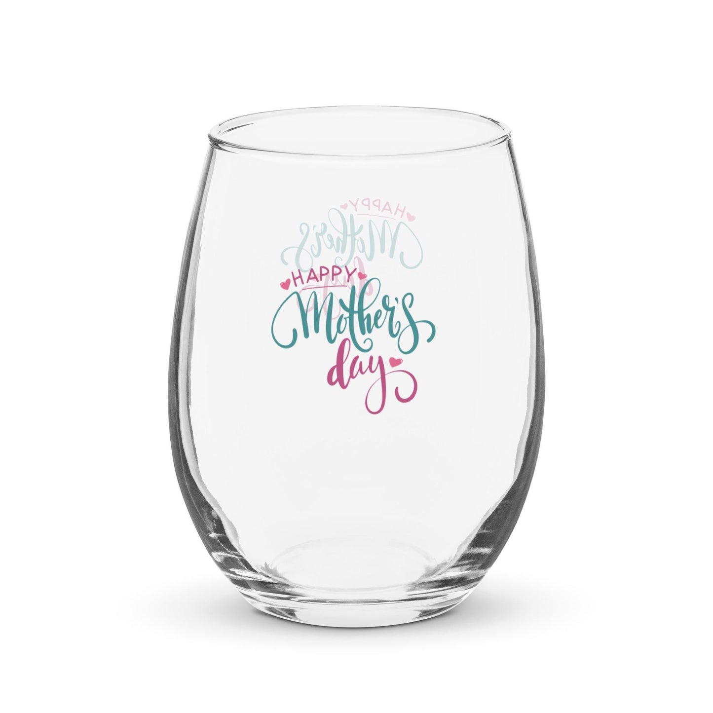 Happy Mothers Day Stemless Wine Drinking Cocktail Glass - Gift for Mom
