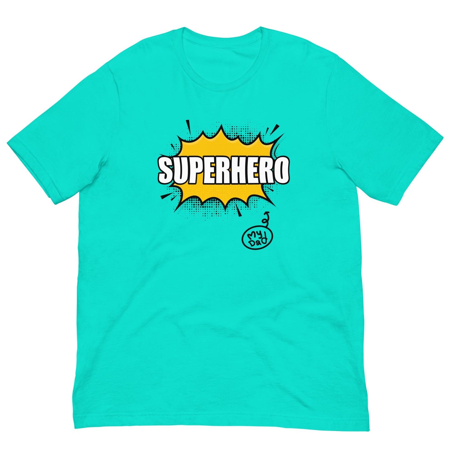 SUPERHERO Fathers Day, Dad Birthday Gift Retro Mid Century Comics Style Unisex T-shirt