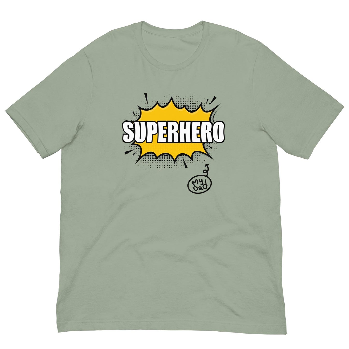 SUPERHERO Fathers Day, Dad Birthday Gift Retro Mid Century Comics Style Unisex T-shirt