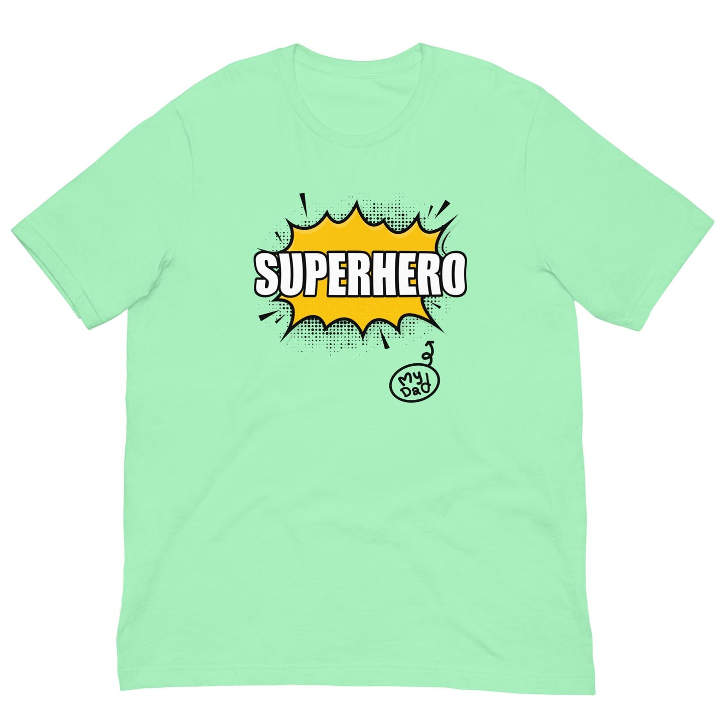 SUPERHERO Fathers Day, Dad Birthday Gift Retro Mid Century Comics Style Unisex T-shirt