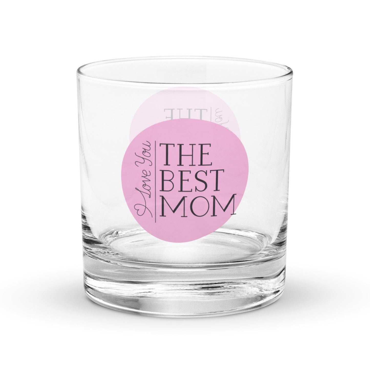 Best Mom - Mother's Day, Birthday Cocktail Whiskey Rocks Drinking Glass