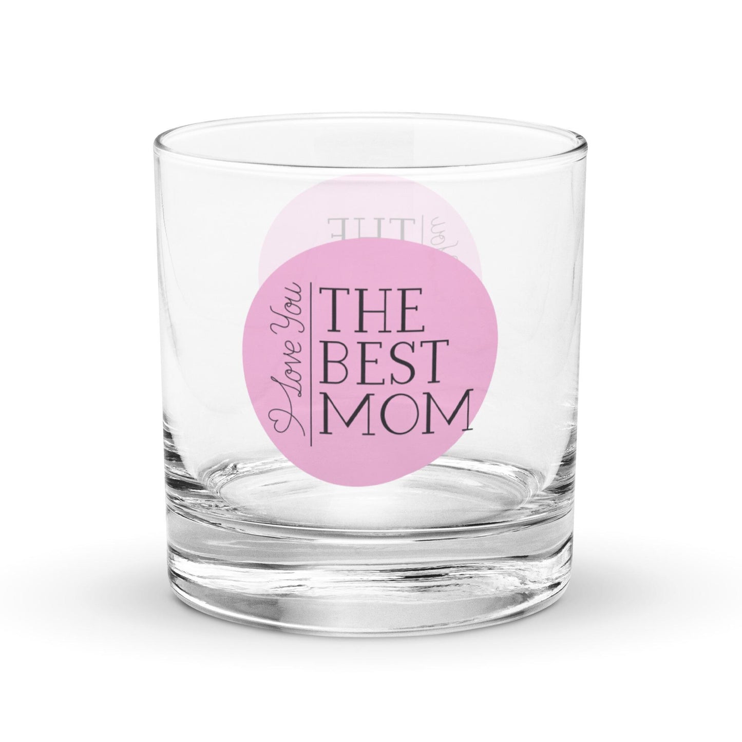 Best Mom - Mother's Day, Birthday Cocktail Whiskey Rocks Drinking Glass