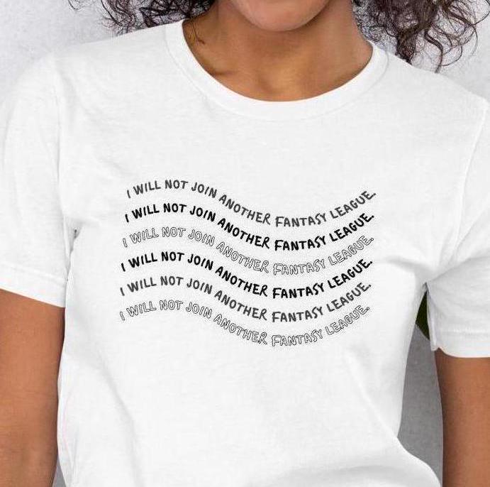 I Will Not Join Another Fantasy Football League Repetitive Bart Simpson Style Design Funny Unisex T-shirt