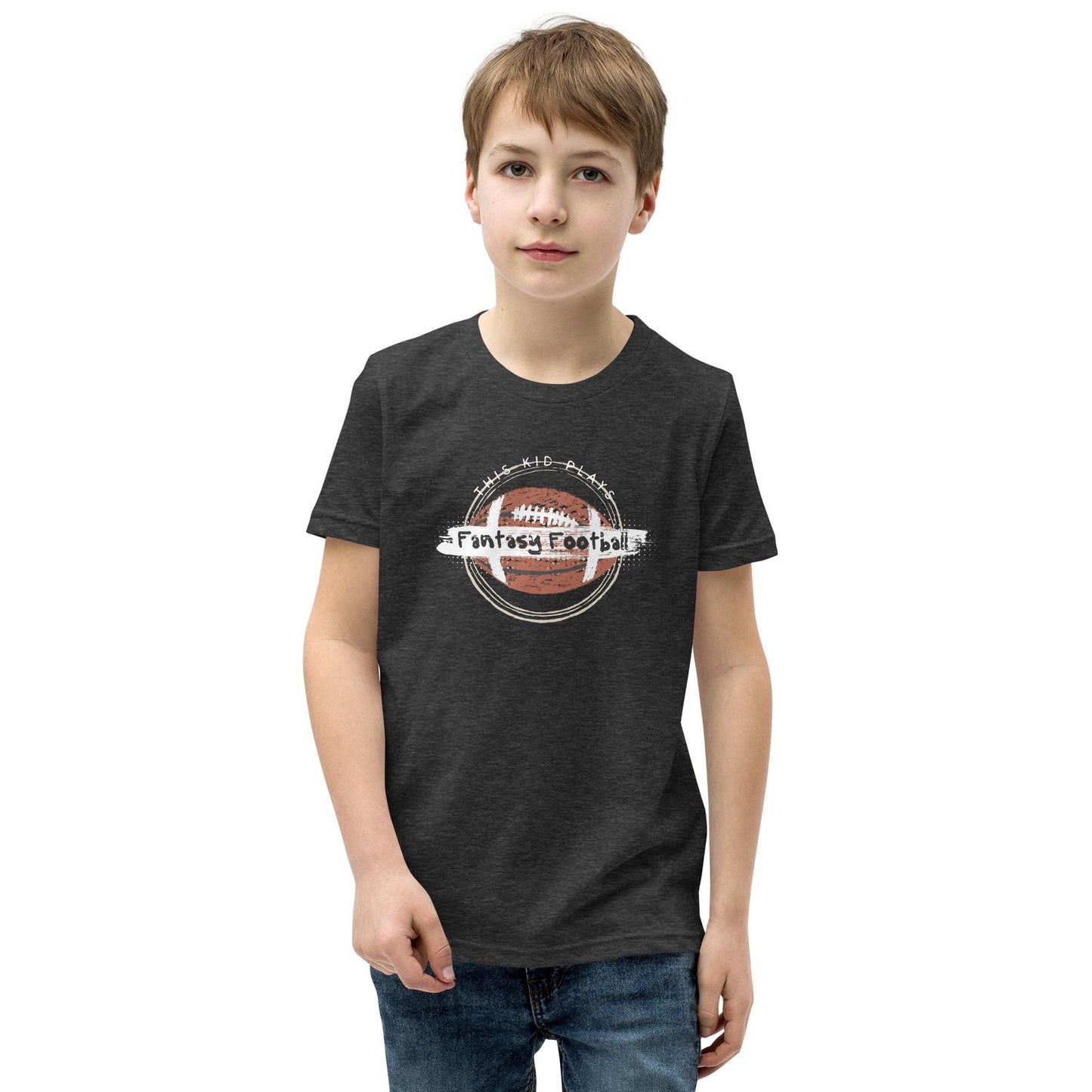 This Kid Plays Fantasy Football Youth Short Sleeve T-Shirt