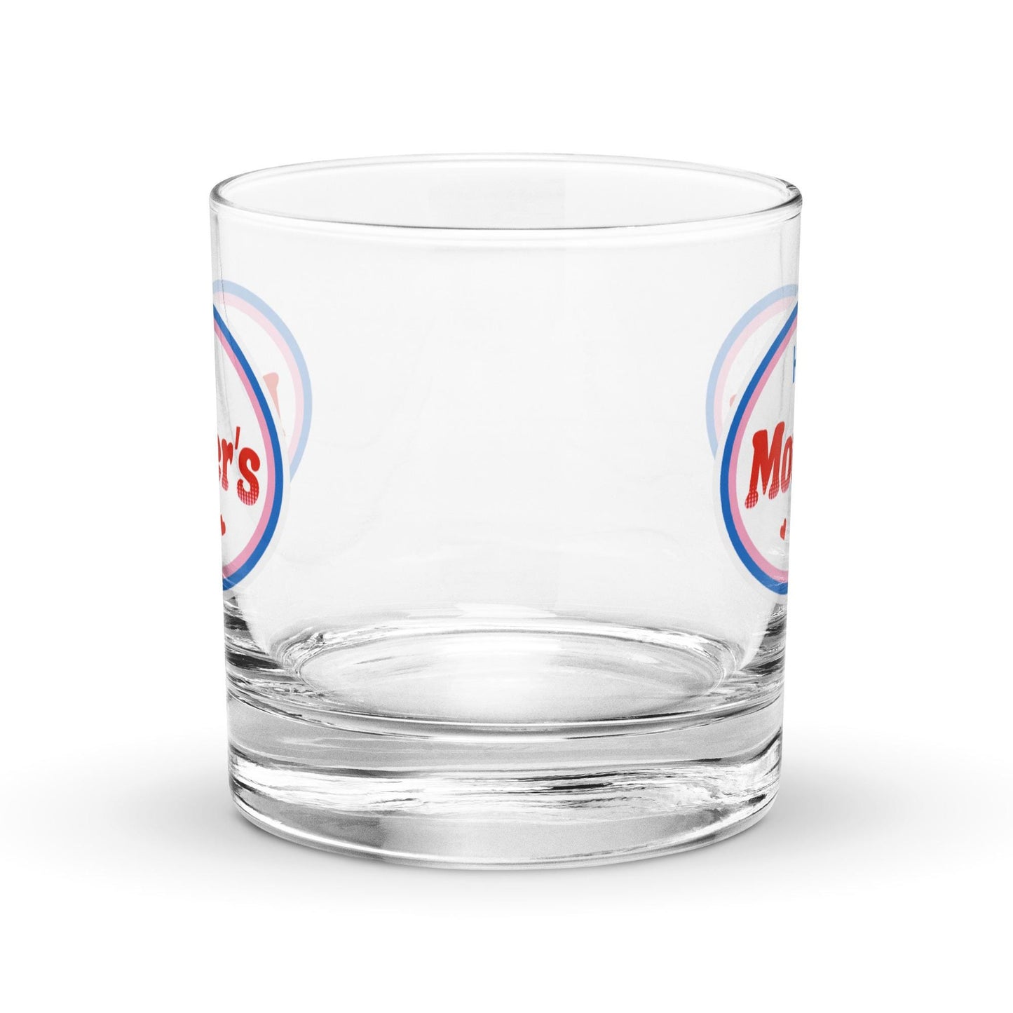 Happy Mothers Day - Retro Mid Century Modern Style Rocks Cocktail Whiskey Drinking Glass - Gift for Mom