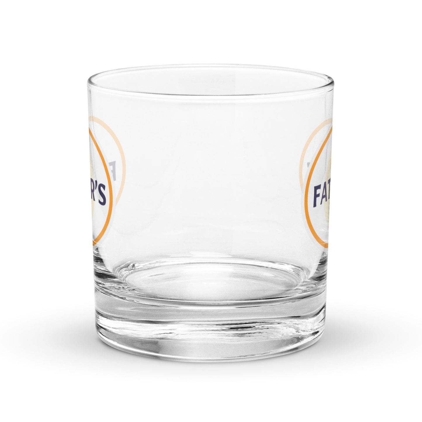 Happy Fathers Day Retro Mid Century Style Rocks Whiskey Cocktail Drinking Glass - Gift for Dad