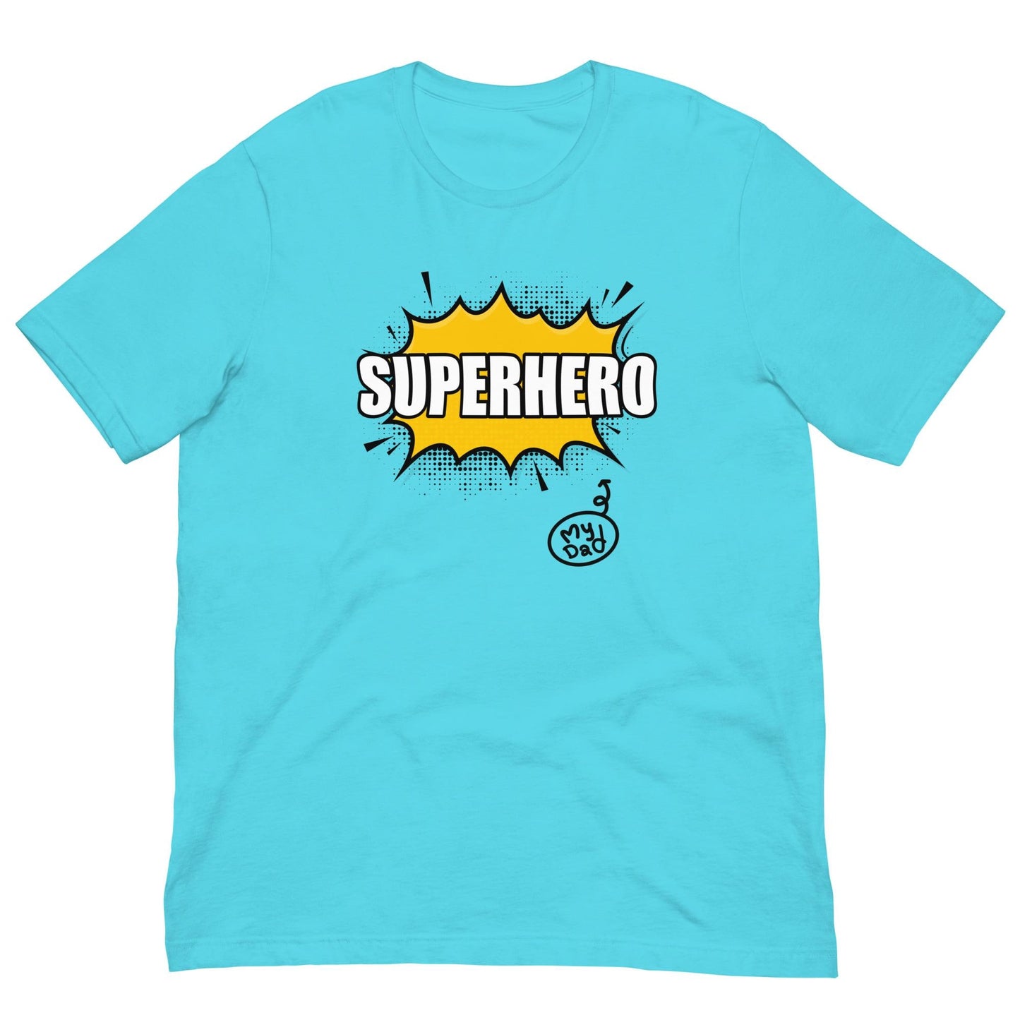 SUPERHERO Fathers Day, Dad Birthday Gift Retro Mid Century Comics Style Unisex T-shirt