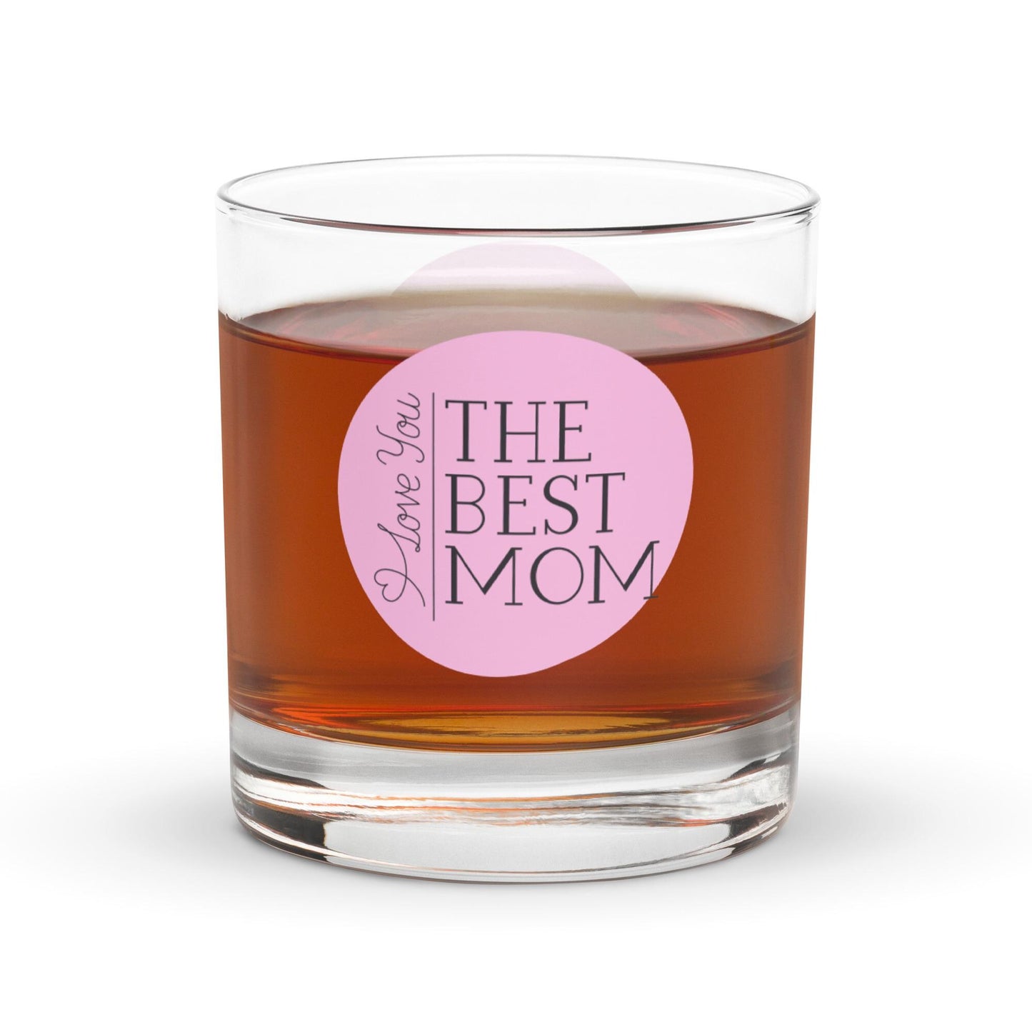 Best Mom - Mother's Day, Birthday Cocktail Whiskey Rocks Drinking Glass