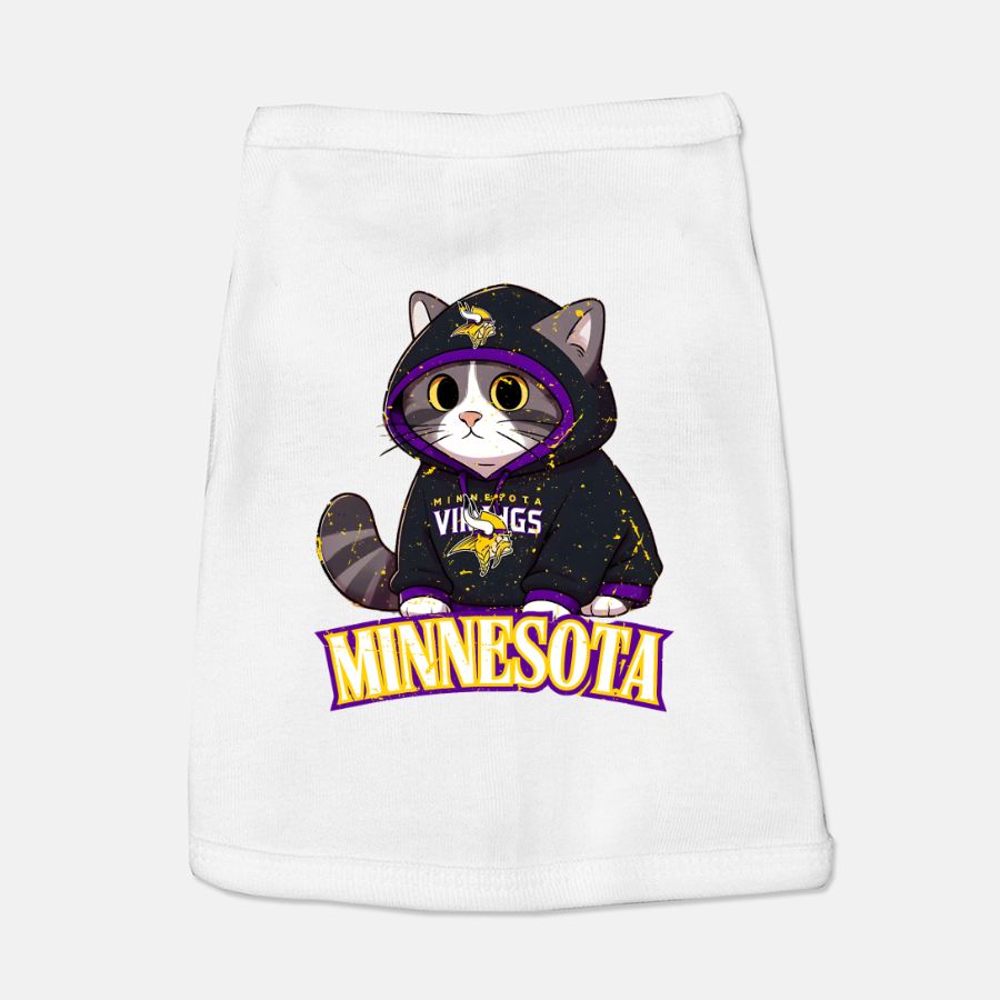 Vikings Football Dog Cat Pet T-Shirt Vest Tank Top