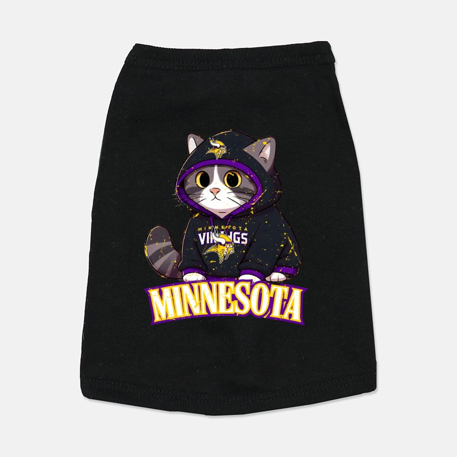 Vikings Football Dog Cat Pet T-Shirt Vest Tank Top