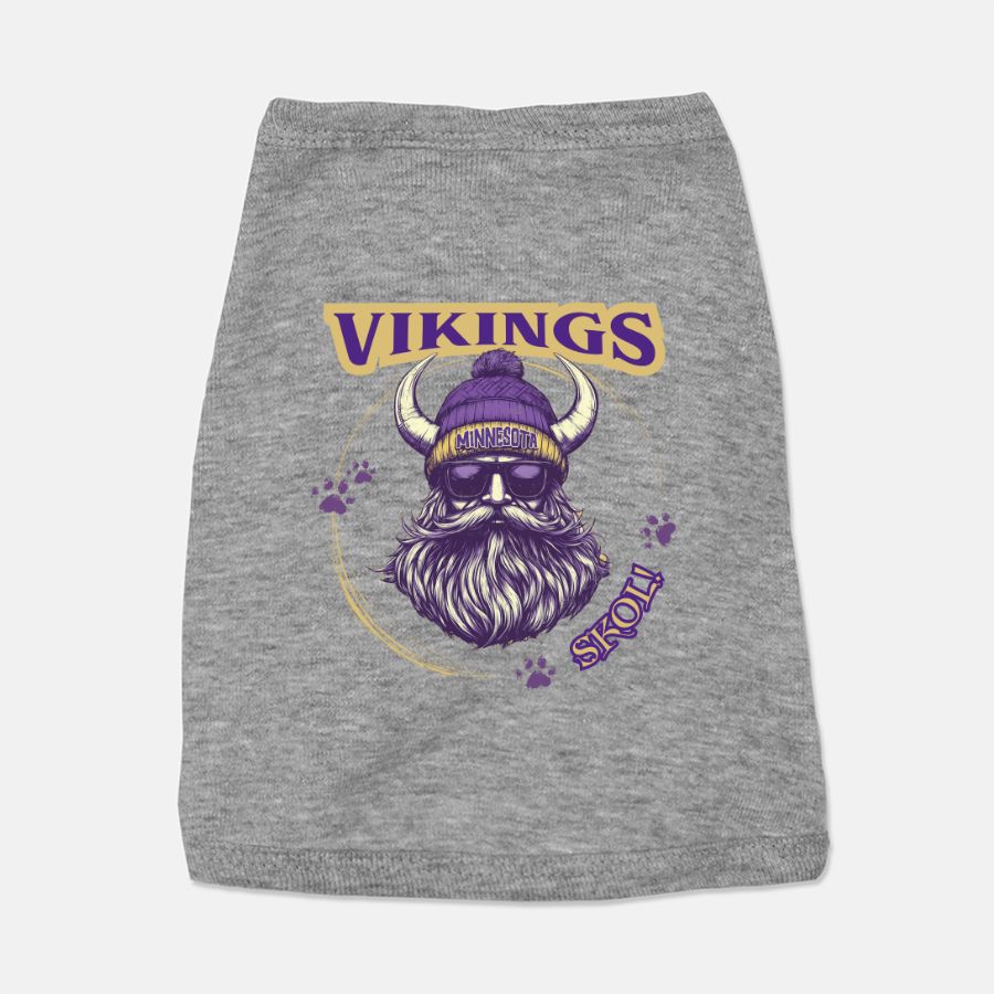 Vikings SKOL Football Dog Cat Pet T-shirt Vest Tank Top