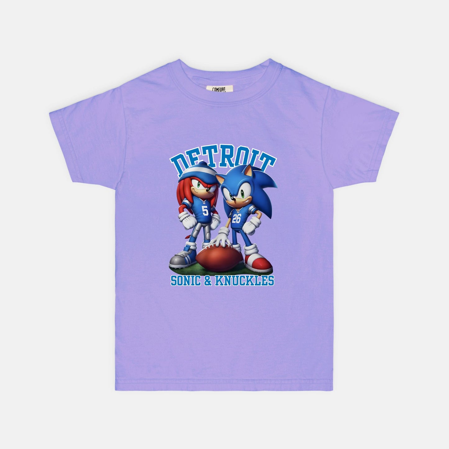 Sonic + Knuckles Lions Football Comfort Colors Youth Tee S-XL
